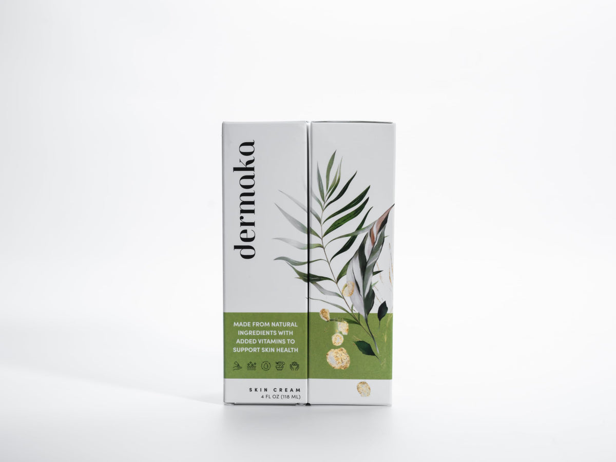 Dermaka Skin Cream 4oz Tube, 2 Pack, Arnica Moisturizer with Vitamins A & E
