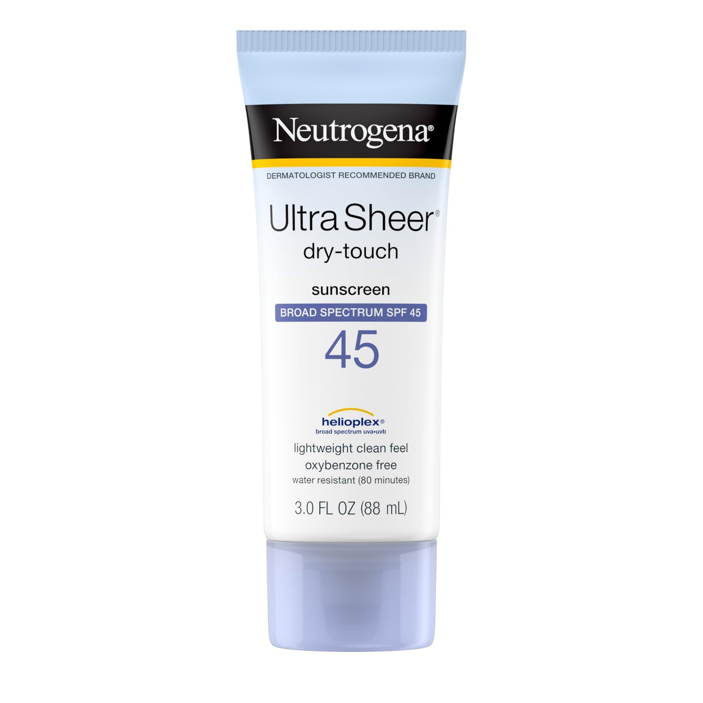 Neutrogena Ultra Sheer Dry-Touch Sunscreen Lotion, Broad Spectrum SPF 45 UVA/UVB Protection, Light, Water Resistant, Non-Comedogenic; Non-Greasy Beauty & Personal Care Neutrogena