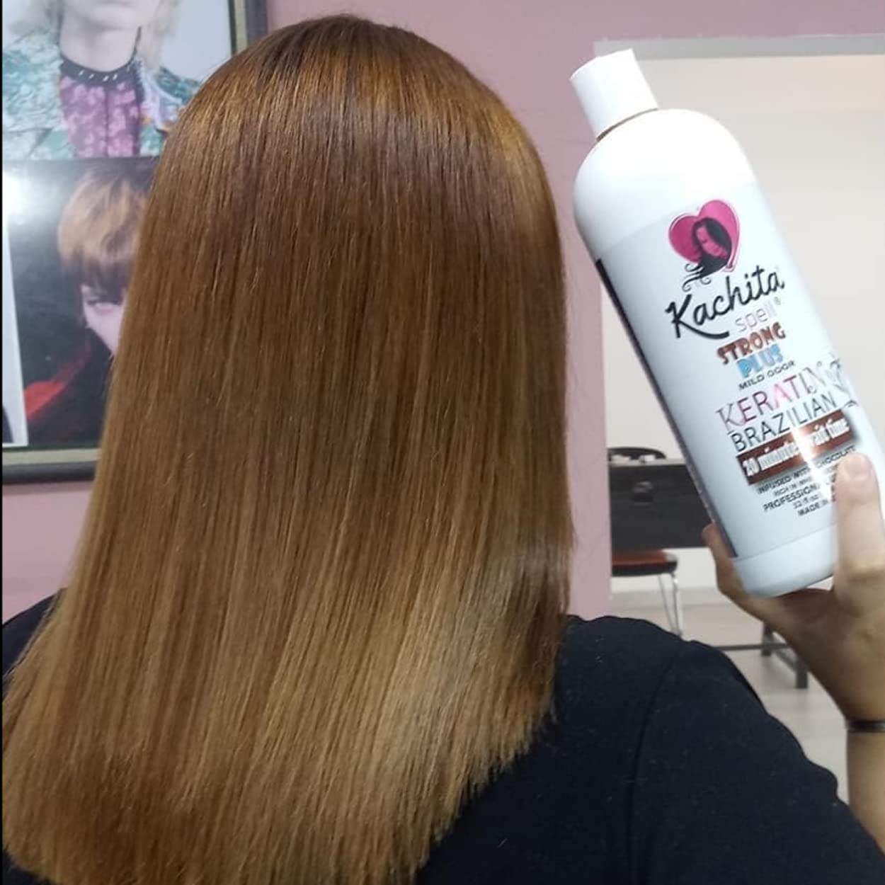 Kit NEW Brazilian Keratin Blowout Treatment Kachita Spell Chocolate 32 fl oz + Shampoo Conditioner for Keratin Treatments Beauty & Personal Care Kachita Spell