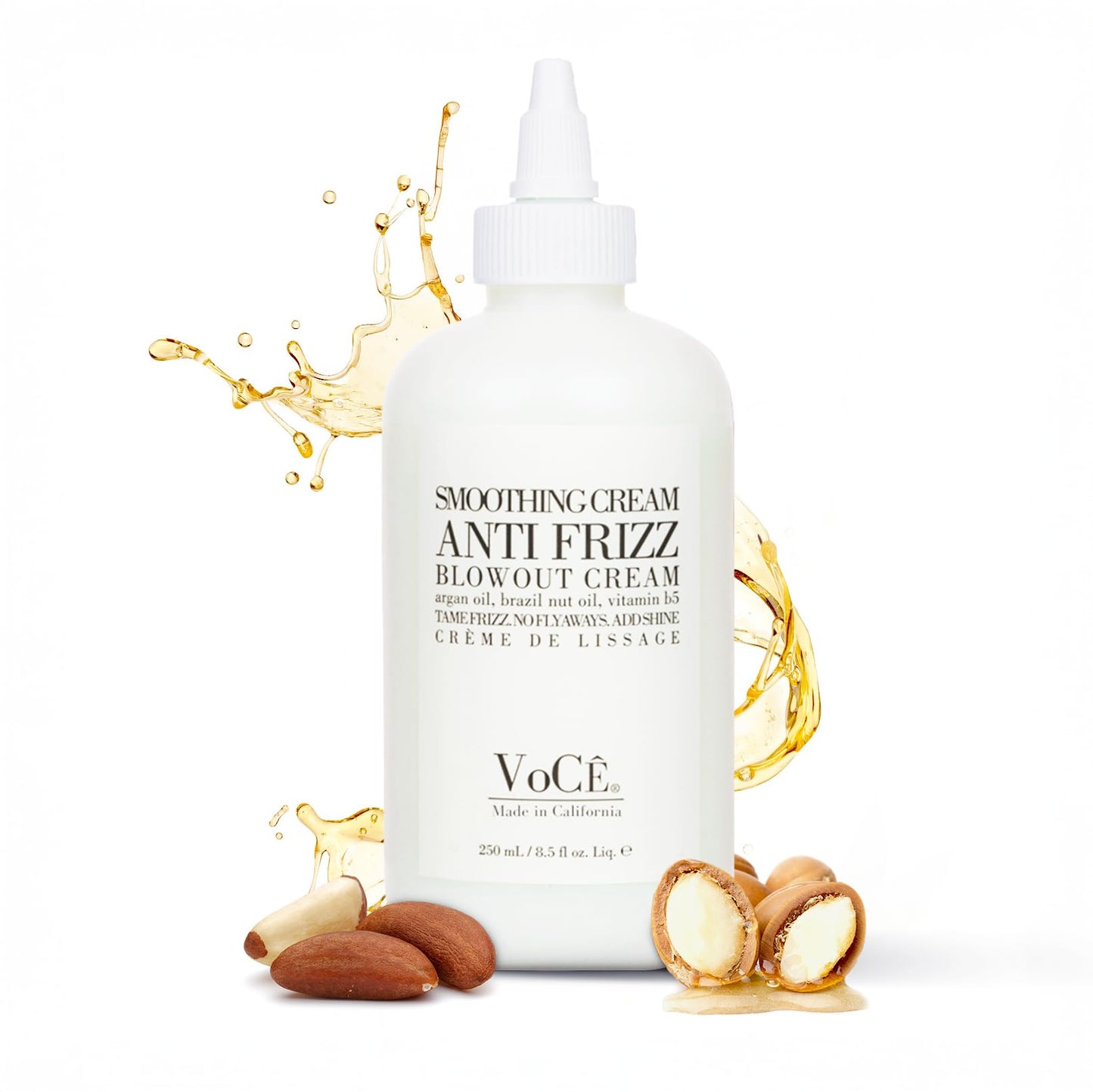 VoCÊ Haircare Natural Smoothing Blowout Cream | Anti-Frizz Blowout Cream with Frizz Control and Heat Protection | Vegan, Non-Toxic, Cruelty-Free Beauty & Personal Care VOCE HAIRCARE