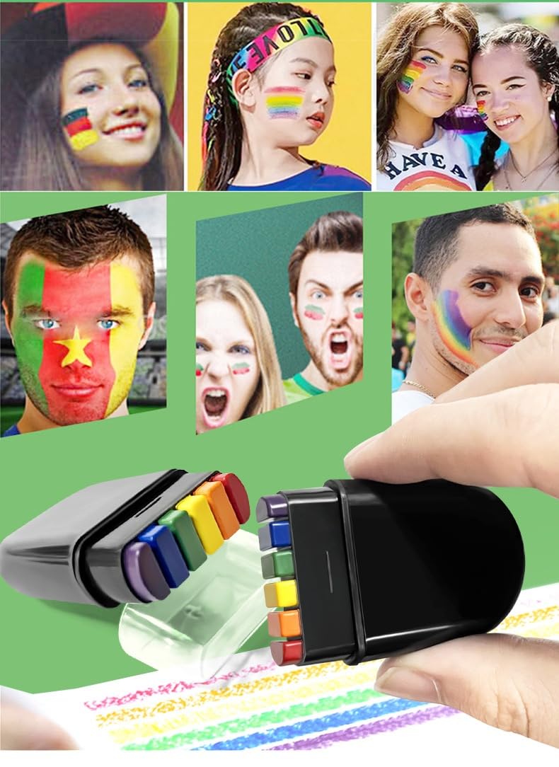 Body Paint Stick 12 Piece Set, - Anti Glare Eyeliner Pen, Suitable for Baseball, Football, Softball, Lacrosse, Anti Sweat Black Grease Paint, Match Beauty & Personal Care GKOKG