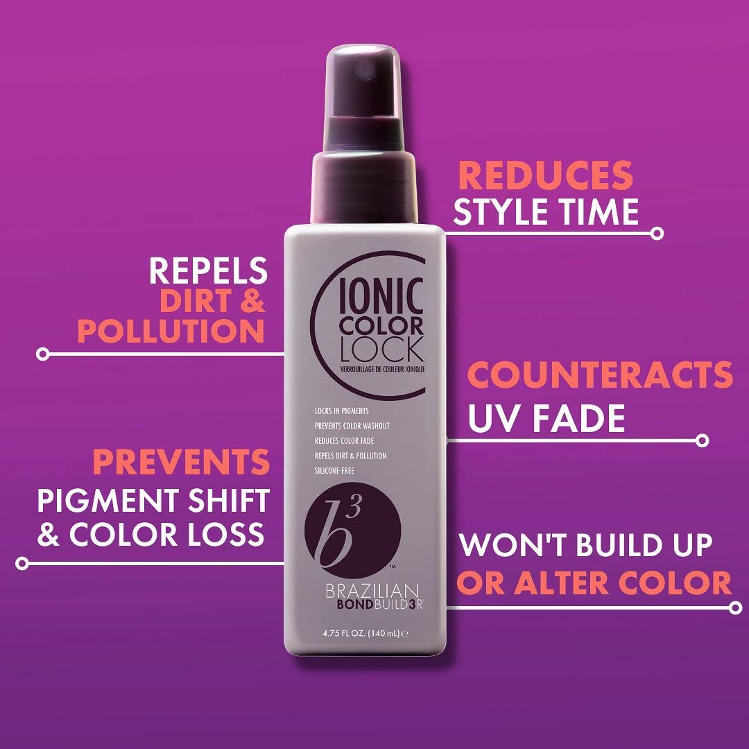 B3 BRAZILIAN BONDBUILDER Color Care Shampoo & Conditioner with Ionic Colour Lock Set Purifies, Hydrates, Detangles & Protects Color Treated Hair Beauty & Personal Care B3 BRAZILIAN BONDBUILDER
