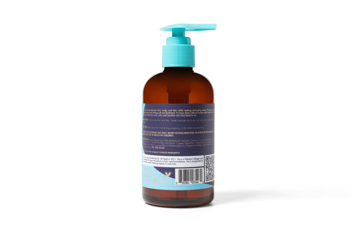 As I Am Born Curly Shampoo & Body Wash Baby & Kids 8 oz - Tear-Free Hair & Body Cleanser - with Aloe Vera & Vanilla - Gently Cleanses, Hydrates &