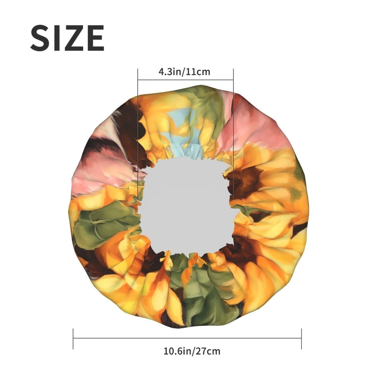 Smiling Shower Cap for Women Men Large Reusable Shower Bonnet Double-Layer Waterproof Bath Caps Elastic Band Hair Hat for All Hairstyles Beauty and Personal Care BWLHJKE