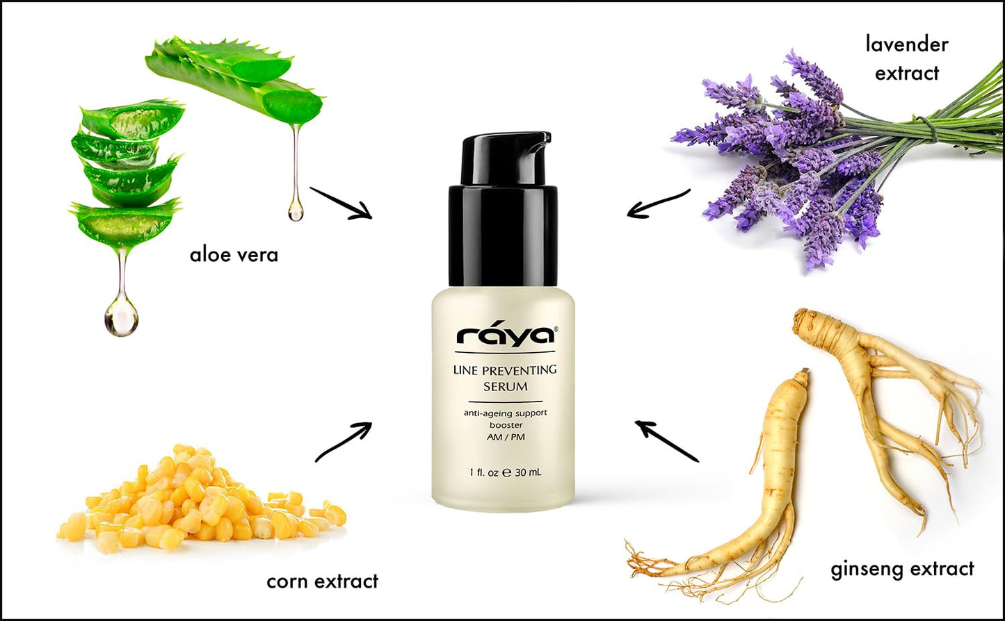RAYA Line Preventing Serum (507) | Active, Anti-Aging Facial Treatment for All Skin | Helps Reduce Fine Lines and Wrinkles Beauty & Personal Care Raya