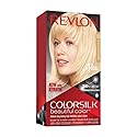 Revlon Permanent Hair Color, Permanent Hair Dye, Colorsilk with 100% Gray Coverage, Ammonia-Free, Keratin and Amino Acids, 03 Ultra Light Sun Blonde Beauty & Personal Care REVLON