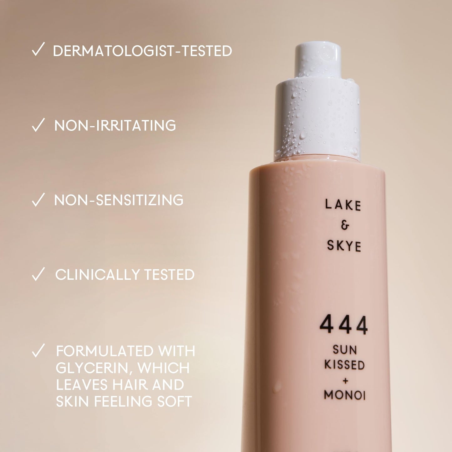 Lake & Skye 444 Sunkissed + Monoi Hair & Body Mist 3.4 FL OZ (100 mL), Bergamot, Pineapple, Jasmine, Musk, Sandalwood, Hydrating Beauty & Personal Care Lake & Skye