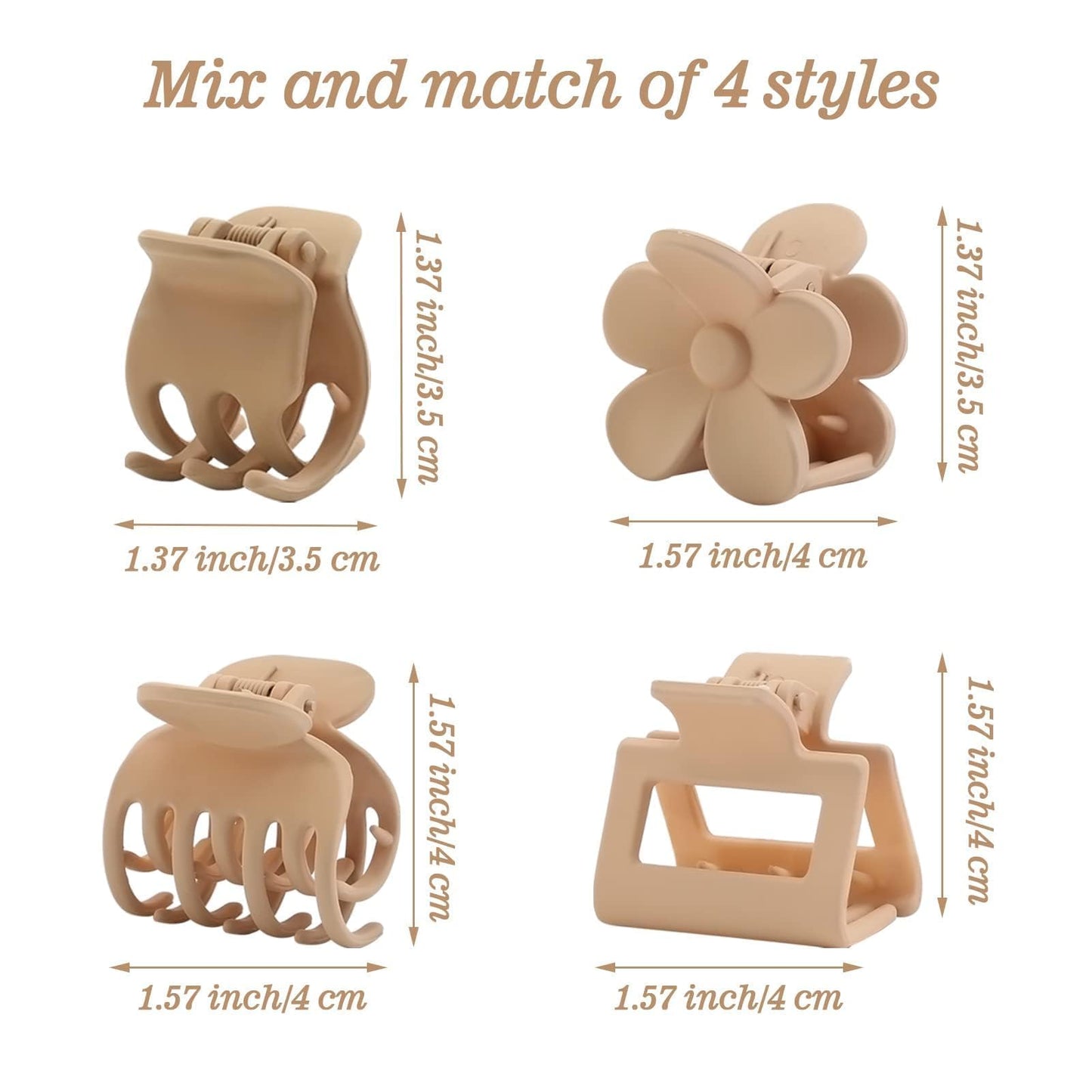 16 PCS Small Hair Clips for Women & Girls, Durable Matte Claw Clips for Thin Hair, Strong Hold NonSlip Medium Hair Claw Clips, Mini Hair Clips, Cute Beauty & Personal Care Unbednigt