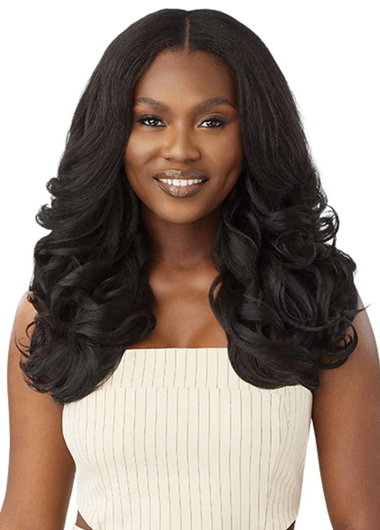 Outre Big Beautiful Hair - Leave Out Wig - Dominican Body Curl 20" (CHOCOLATE BROWN)