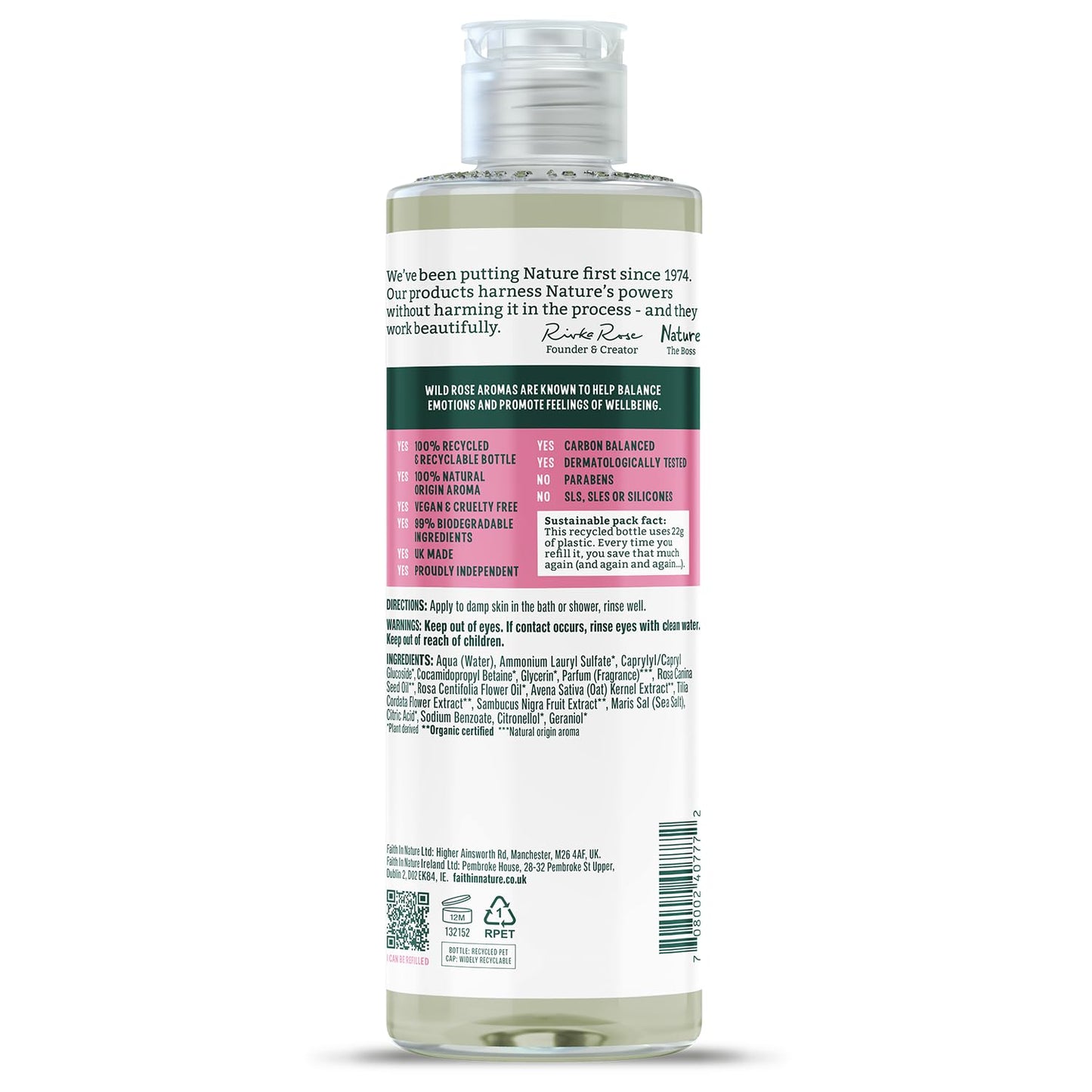Faith in Nature Wild Rose Bodywash 400ml Beauty & Personal Care FAITH IN NATURE