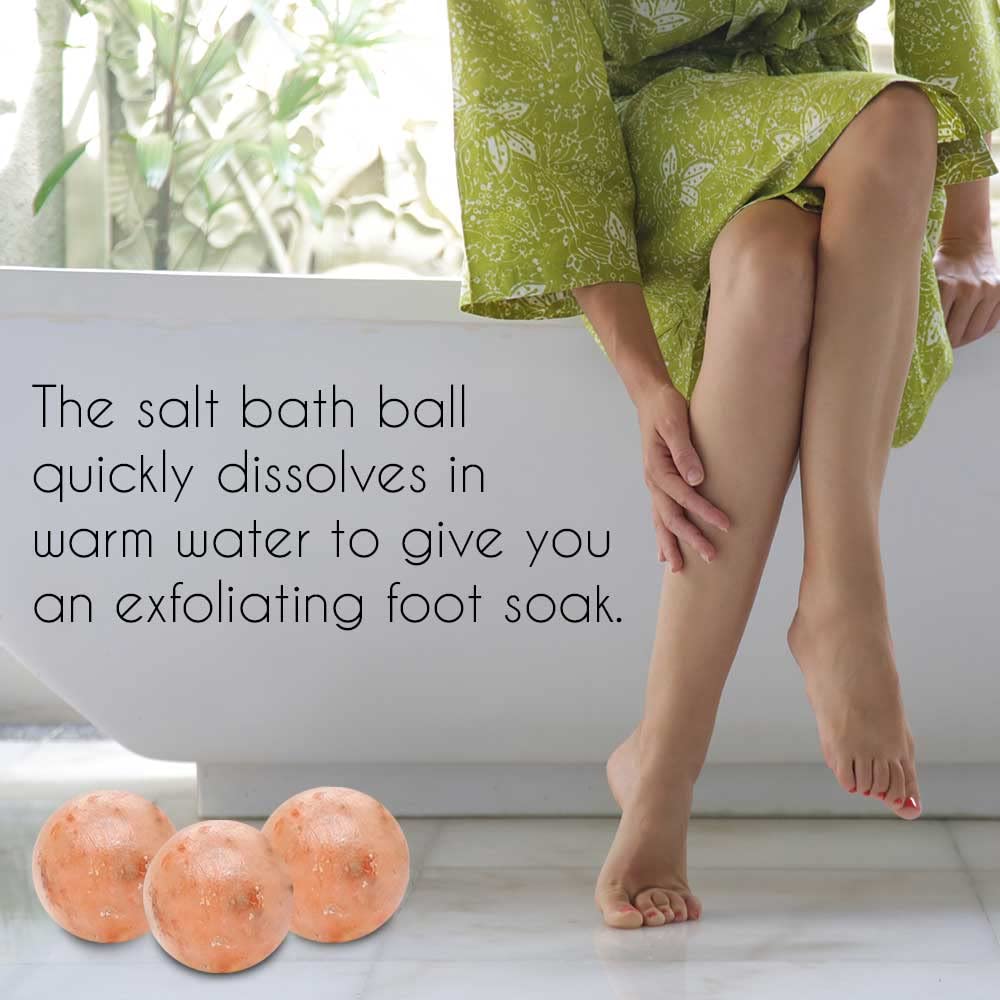 Pink Salt Crystal Accessories (Pink Salt Crystal Bath Ball - Round Shape) Beauty and Personal Care Pride Of India