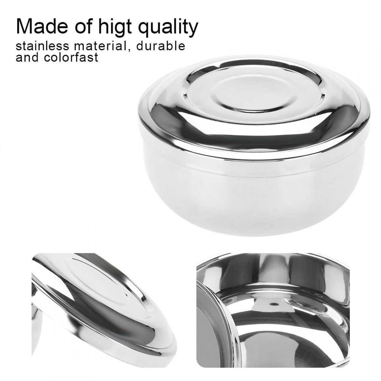 AYNEFY Shaving Soap Bowl for Men - Stainless Steel Portable Beard Shaving Mug with Mirror, Travel & Home Use, Compatible with Shaving Soaps Beauty and Personal Care AYNEFY