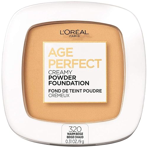 L'Oreal Paris Age Perfect Creamy Powder Foundation Compact, 320 Warm Beige, 0.31 Ounce Beauty & Personal Care L'Oreal Paris