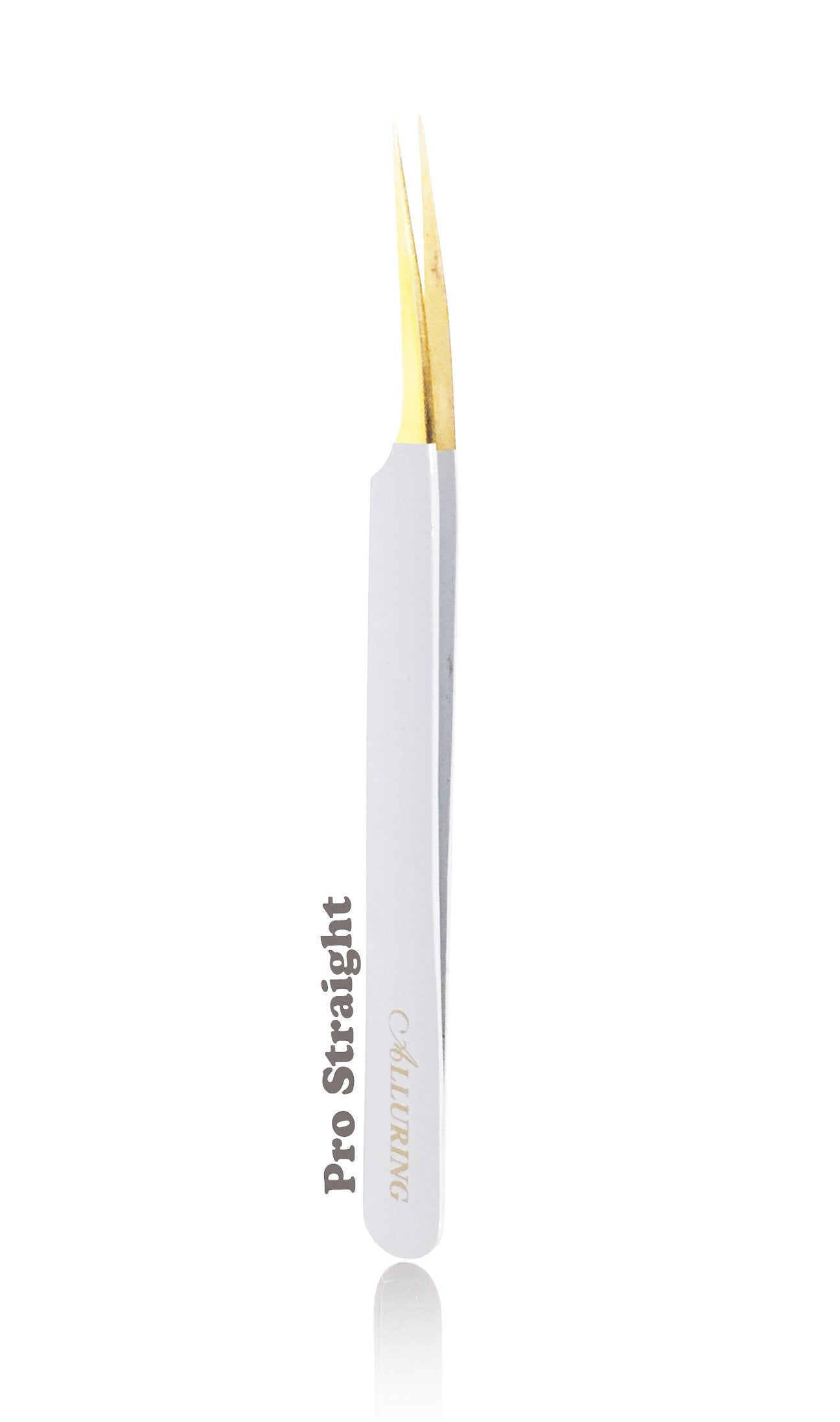 Alluring White with Gold Tip Tweezers for Eyelash Extension Beauty and Personal Care Alluring