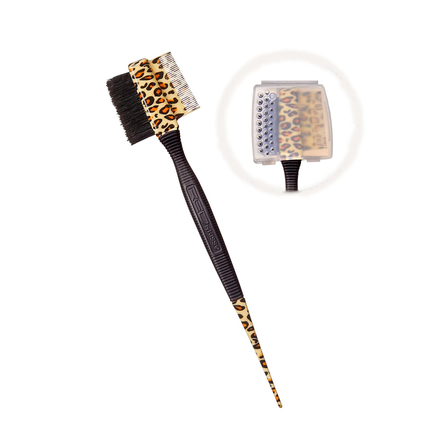 Red by Kiss Professional 3-in-1 Edge Brush with Case – Boar Bristles, Fine Tooth Comb & Rat Tail End for Edge Control & Precision Styling Beauty & Personal Care Red by Kiss
