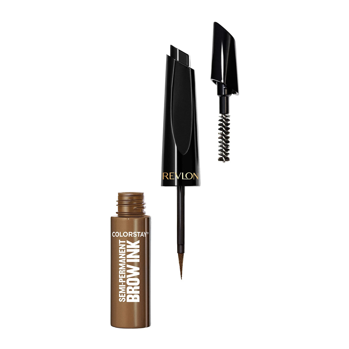 Revlon ColorStay 5-in-1 Semi-Permanent Brow Ink with Spoolie Brush, Waterproof, Transfer-Proof, Eyebrow Makeup, Easy to Remove, 352 Soft Brown Ink Beauty & Personal Care REVLON