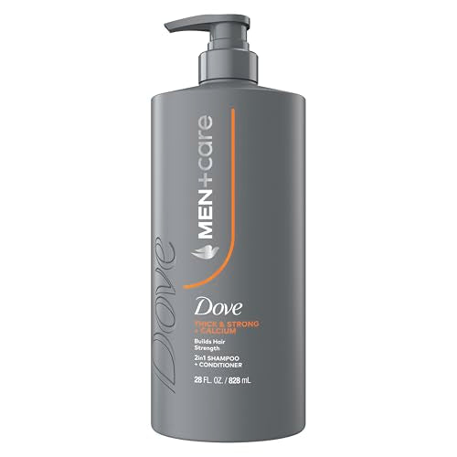 DOVE MEN + CARE Shampoo 1 count Thick & Strong, Builds Hair Strength, with Calcium 28 Fl oz Beauty and Personal Care DOVE MEN + CARE Default Title