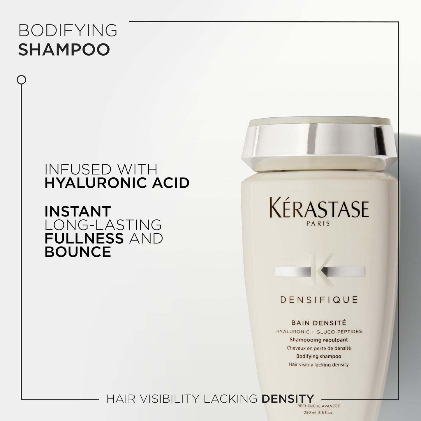 KÉRASTASE Densifique Densité Shampoo, Thickening & Strengthening Shampoo, Removes Build-Up & Adds Shine with Hyaluronic Acid for Fine, Thin & Thinning Beauty and Personal Care KÉRASTASE