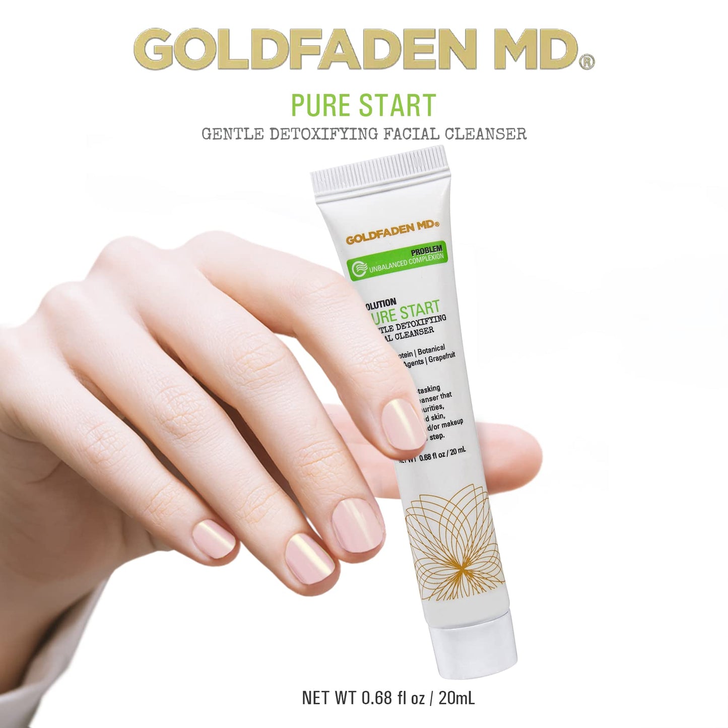 GOLDFADEN MD Pure Start Gentle Detoxifying Natural Facial Cleanser Grapefruit Peel Oil, Organic Red Tea Extract, Seaweed Extract, Rose Hip Seed Oil Beauty & Personal Care GOLDFADEN MD