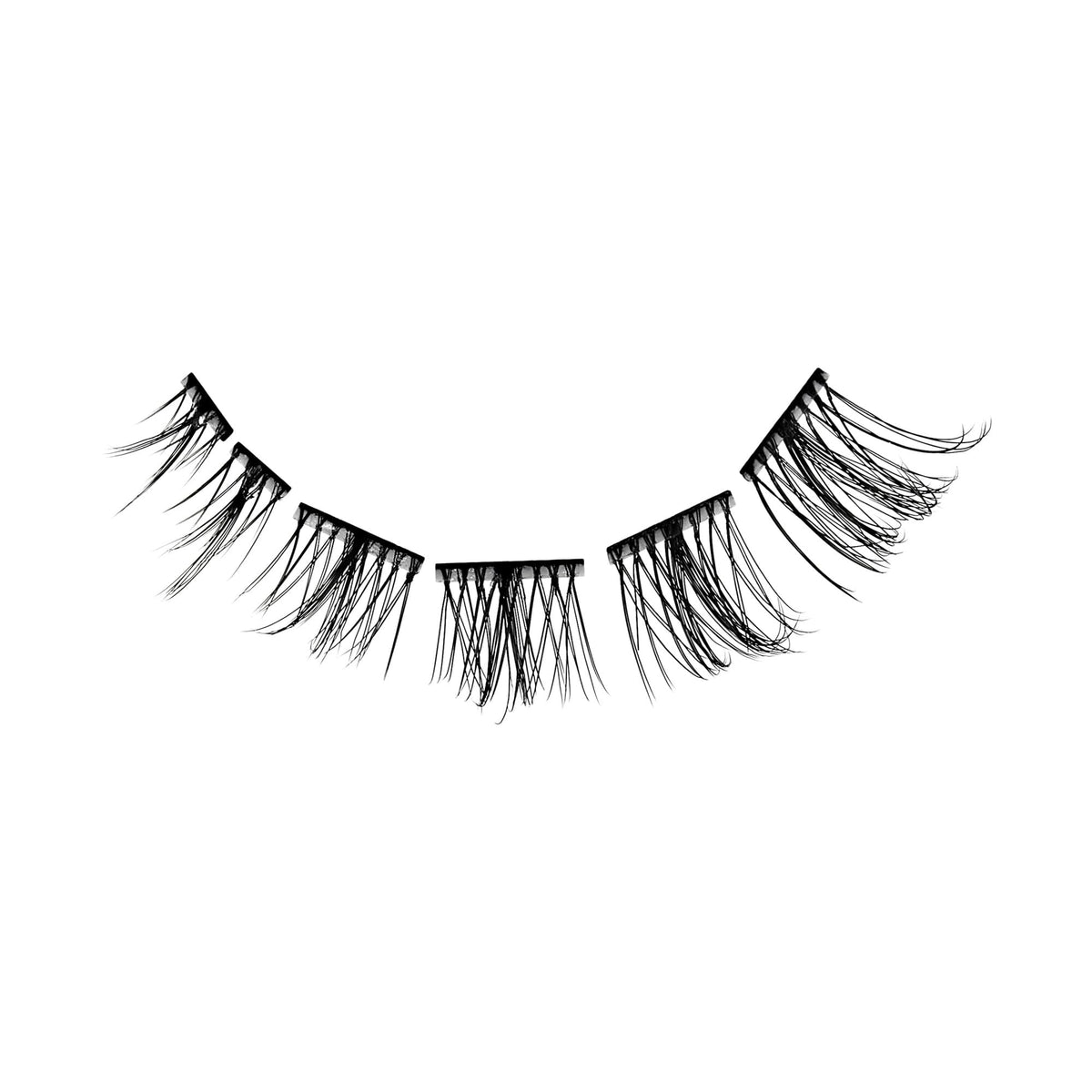 Kiss Impress Falsies Long Lasting Self Adhesive Eyelashes, ‘Demi Edgy’, 5 Day Extended Wear, 24 Natural Volume Lash Clusters (5,6,8,10,12, & 14mm)