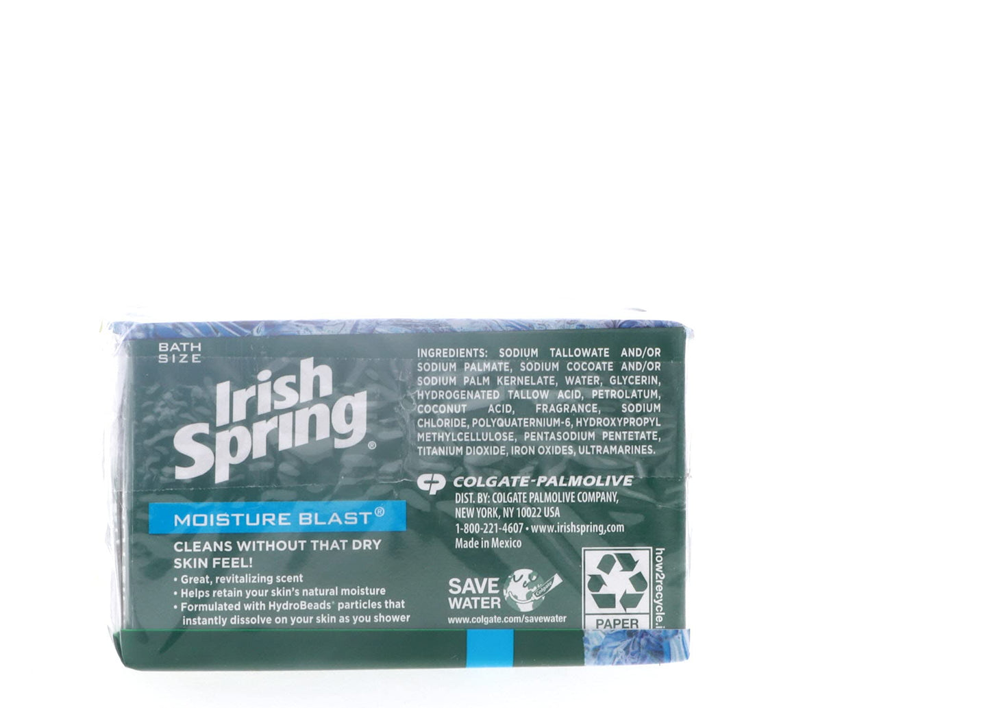 Irish Spring Deodorant Soap Moisture Blast 3.75 oz 3 bar (2 pack) Beauty & Personal Care Irish Spring