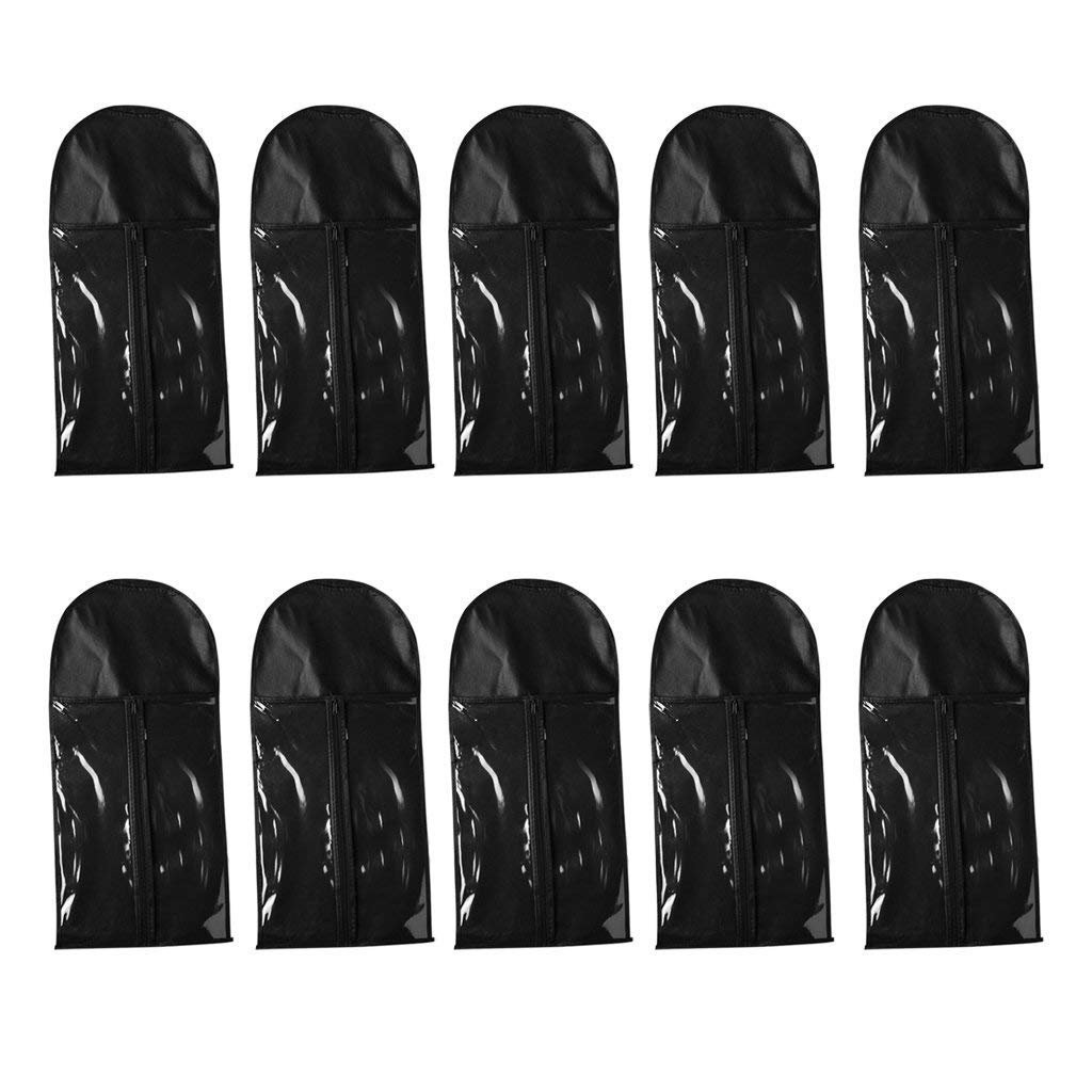 Onecen 10 Pieces Wig Hair Extension Storage Bag, Dust-Proof Wigs Pouch Organizer Protect for Professional Hair Extensions with Nylon Wig Caps Wig Caps