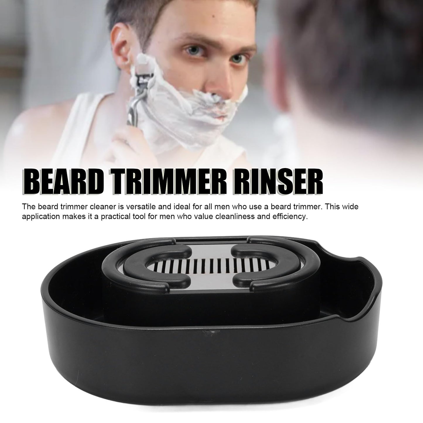 Pilipane Beard Trimmer Rinser Water Saving Portable Efficient Cleaning Tool for Beard Clippers Premium ABS Material Durable Grooming Accessory Beauty and Personal Care Pilipane