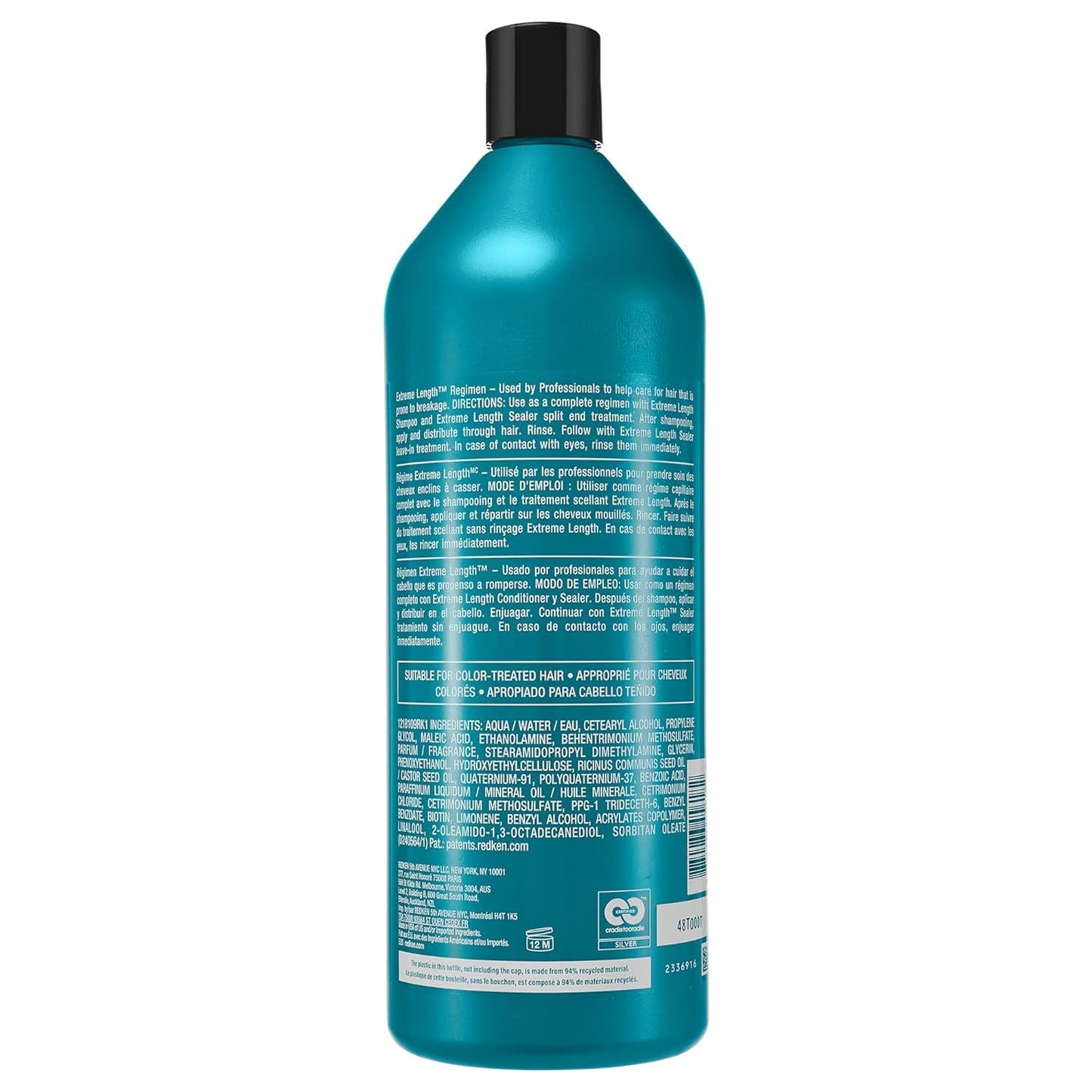 Redken Extreme Length Conditioner For Damaged Hair - Fortifies, Strengthens and Conditions Hair, Infused With Biotin & Castor Oil For Hair Growth Beauty & Personal Care Redken