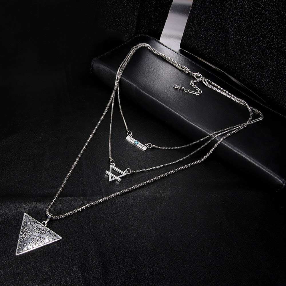 DoubleNine Ethnic Bohemian Silver Arrow Archer Pendant Retro Multistrand Necklace Hippy Vintage Jewelry for Women and Girls Beauty & Personal Care Doubnine