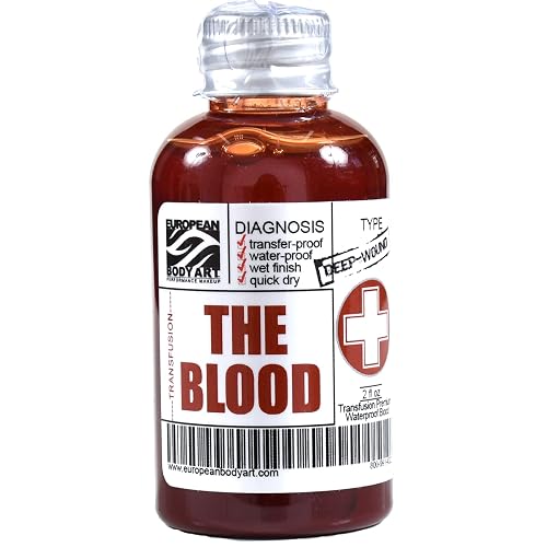 European Body Art Makeup Airbrush Face Body Painting Stencils, Transfusion Blood Line - The Blood 2oz. Beauty & Personal Care Tipiak