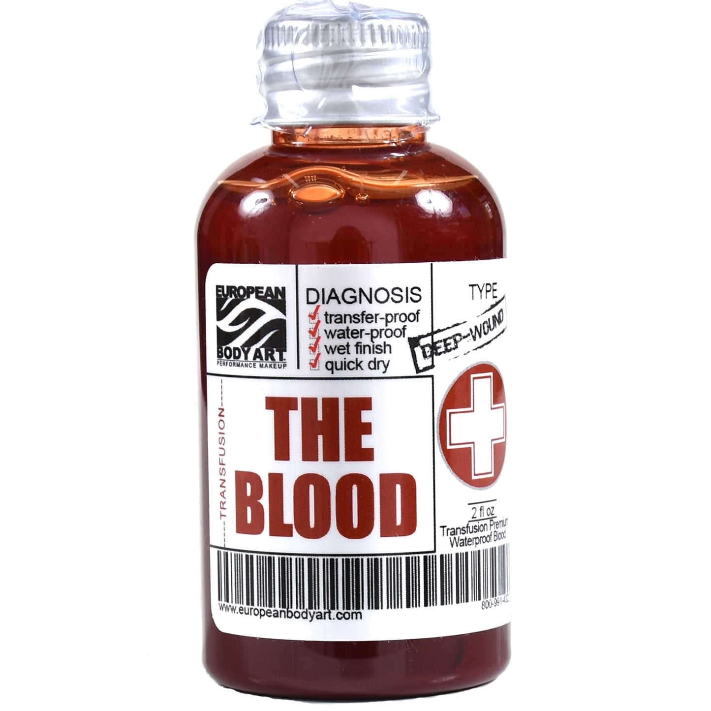European Body Art Makeup Airbrush Face Body Painting Stencils, Transfusion Blood Line - The Blood 2oz. Beauty & Personal Care Tipiak