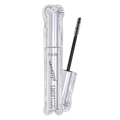 tarte lights, camera, lashes platinum volumizing mascara - Black Tinted Peptide Lash Serum mascara for Volume & Length, Smudge-Proof, Flake-Free Beauty & Personal Care tarte