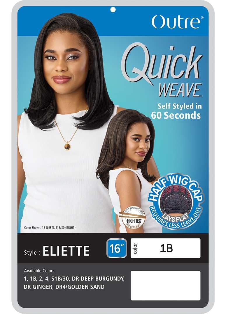 Outre Quick Weave Synthetic Half Wig - Eliette (MEDIUM BROWN 4)