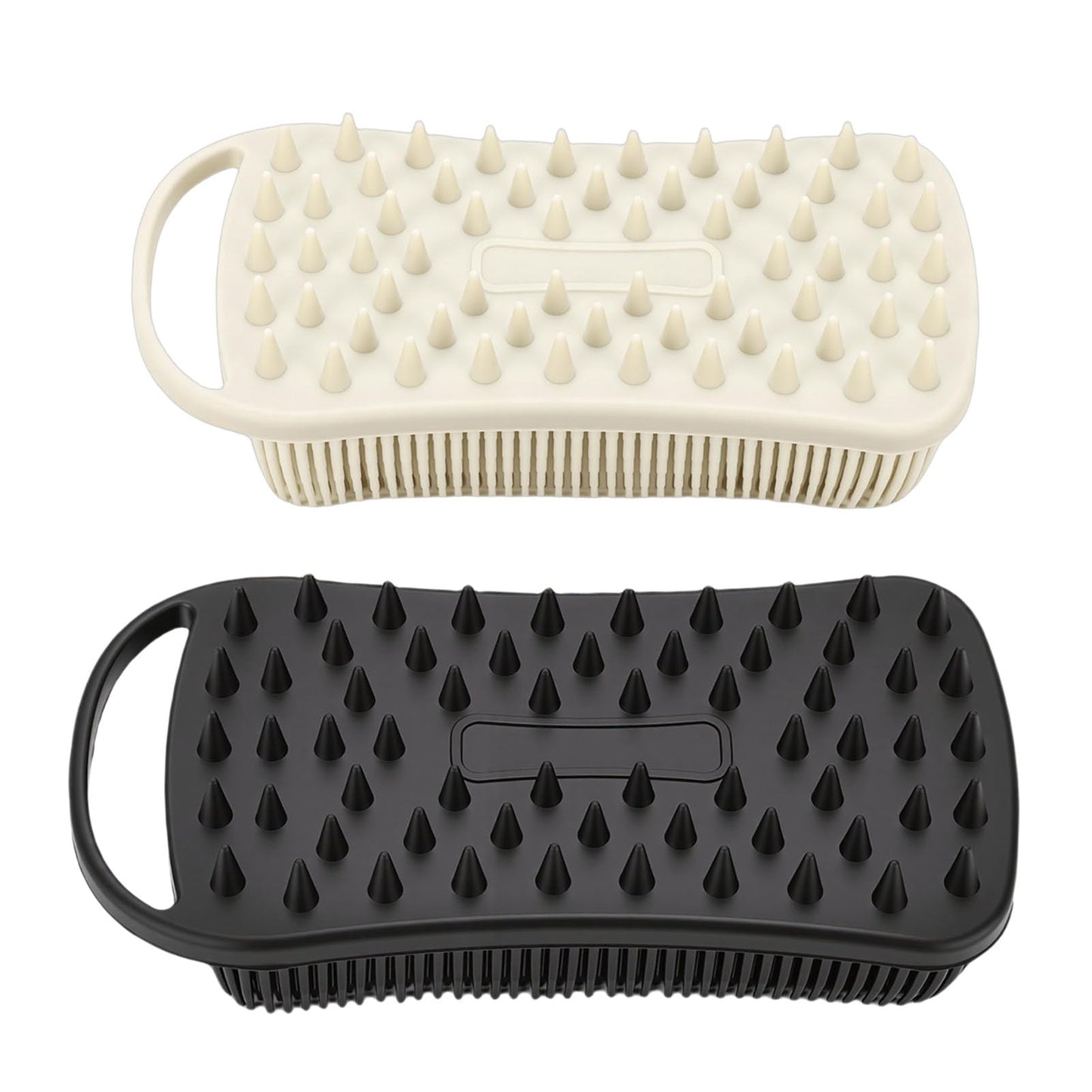 TYTOGE 2pcs Silicone Bath Scrubber Double Sided Exfoliating Soft Body Scrubber Massage Brush for Shower Beauty and Personal Care TYTOGE