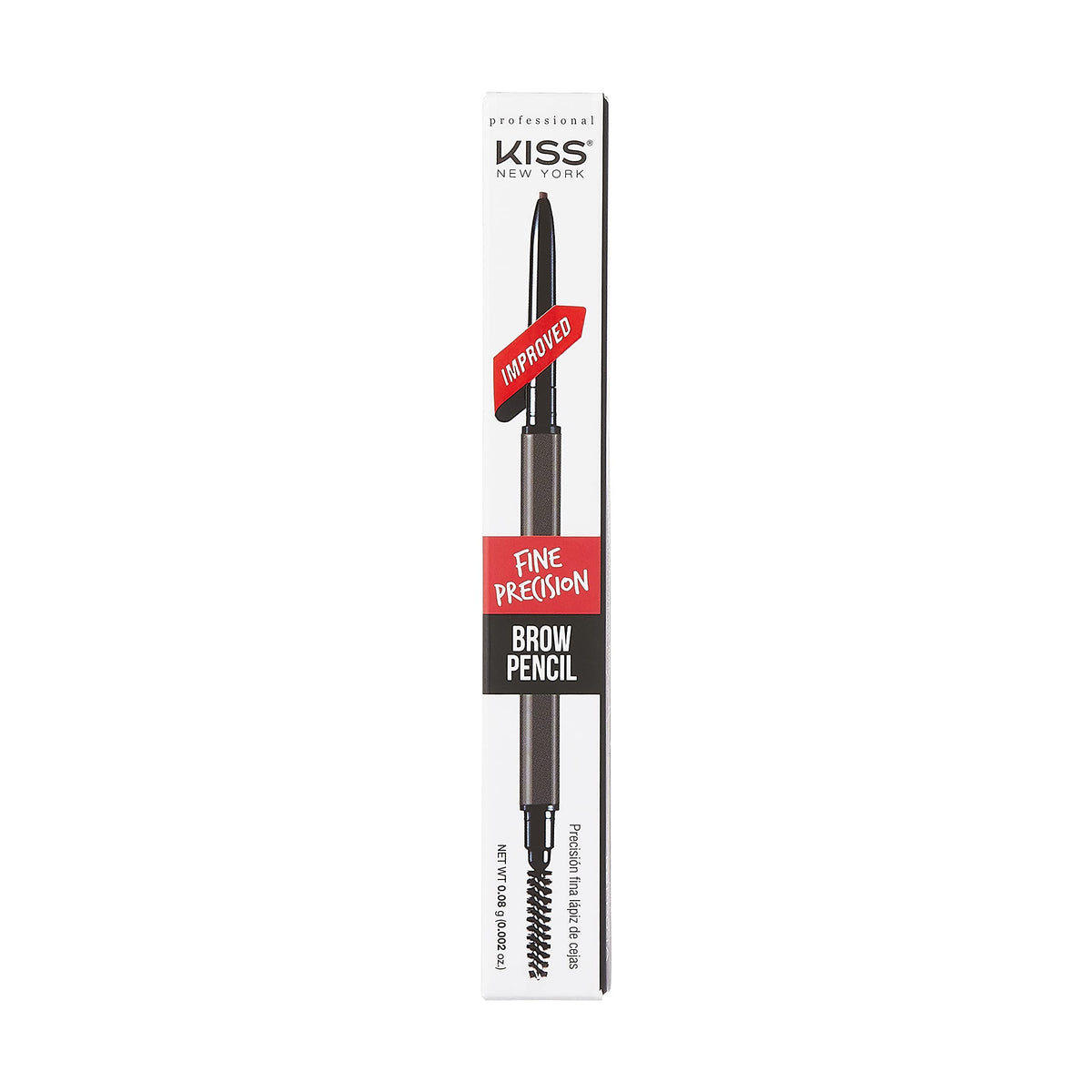 Kiss New York Professional Brow Pencil with Spoolie Brush, Ultra-Fine Precision Point Eyebrow Pencil, Dual-Sided Precise, Slim Definer, Fills Brows Beauty & Personal Care KISS NEW YORK