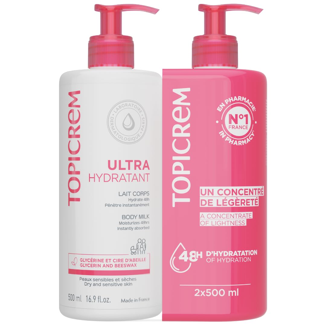 Topicrem Ultra-Moisturizing Body Milk 2 x 500ml Beauty & Personal Care Topicrem