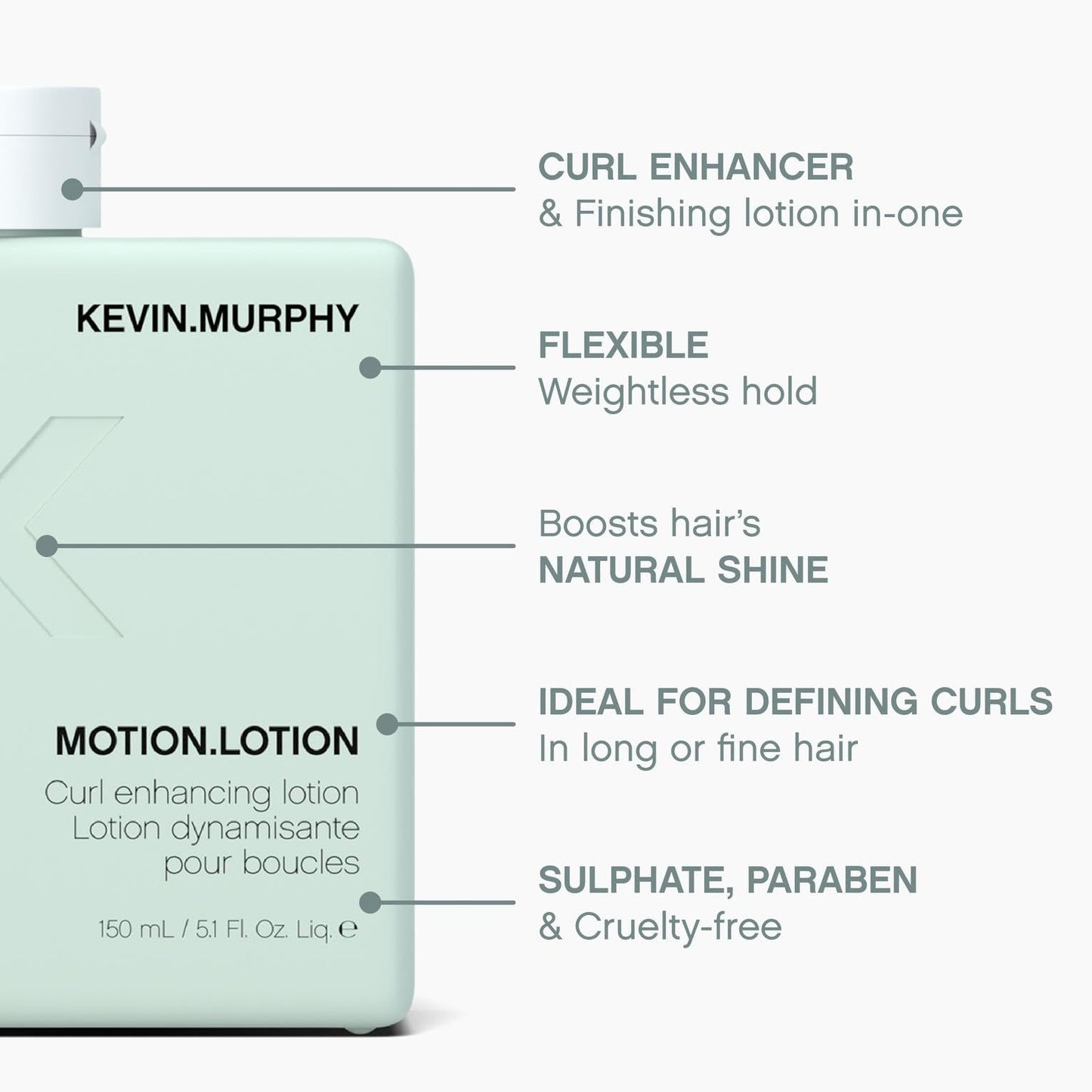 KEVIN.MURPHY MOTION.LOTION - Curl Enhancer Lotion - Hair Care for Long or Fine Hair - Curl Defining Lotion - Weightless with Anti-Frizz - 50 mL / 5.1 Beauty & Personal Care Kevin Murphy