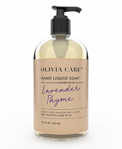 Olivia Care Antibacterial Hand Soap - Infused with Sage & Tea Tree Oil & Lavender Thyme Fragrance, Cleansing, Germ-Fighting, Moisturizing Hand Wash Beauty & Personal Care Olivia Care