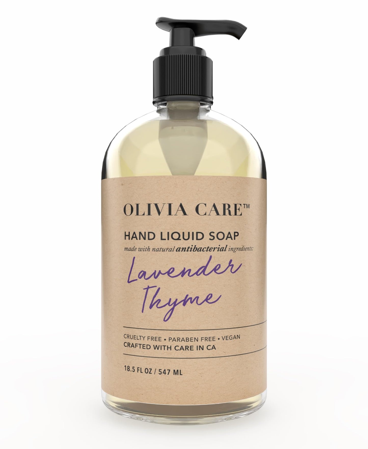 Olivia Care Antibacterial Hand Soap - Infused with Sage & Tea Tree Oil & Lavender Thyme Fragrance, Cleansing, Germ-Fighting, Moisturizing Hand Wash Beauty & Personal Care Olivia Care