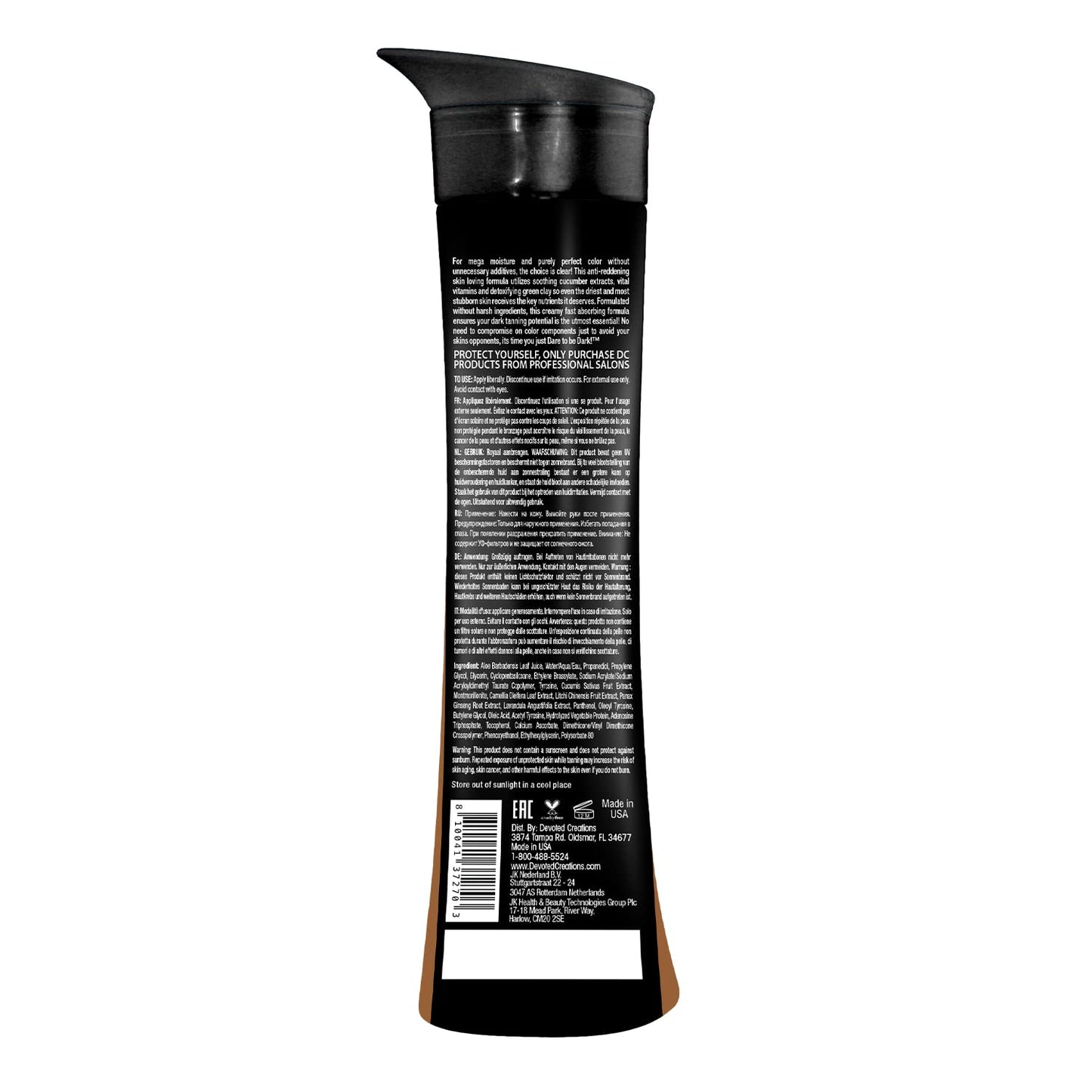 Devoted Creations Dare to be Dark Tanning Lotion - Creamy and Clear Pure Tanning Optimizer, Anti-Reddening, Sensitive Skin Formula with Essential Beauty & Personal Care Devoted Creations