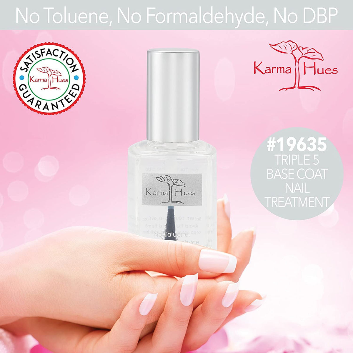 karma organic Unscented Nail Polish Remover, Non-Toxic Nail Treatment Vegan Cruelty-Free) (Unscented) (Unscented +Top/Triple Bas)
