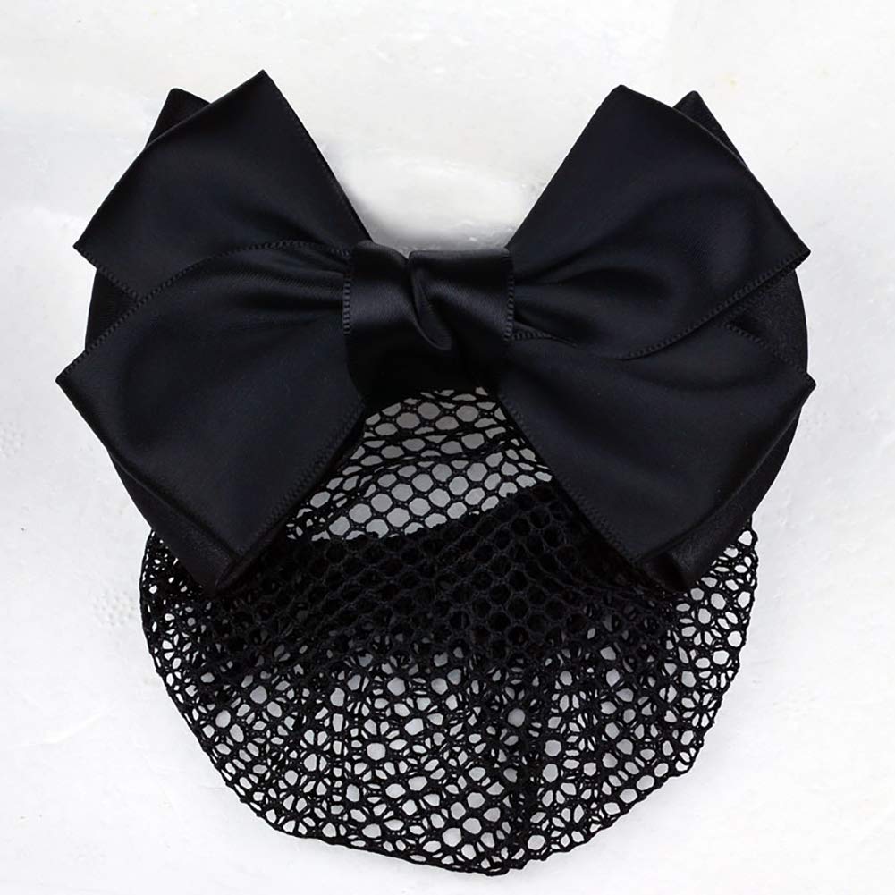 2 Pcs Bowknot Hair Snood Net Barrette Bun Cover Bow Hair Clip Xmas Gifts for Women Lady Beauty & Personal Care GSHLLO