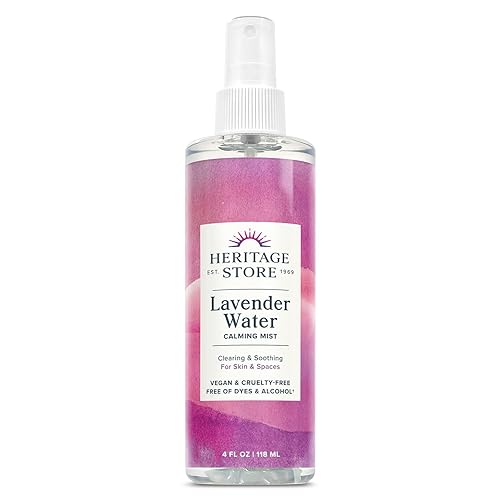HERITAGE STORE Lavender Water Mist, Face and Body Spray, Pillow Spray, Room Spray, Calms and Balances Skin and Spaces, Soothing Lavender Scent, Made Beauty & Personal Care HERITAGE STORE