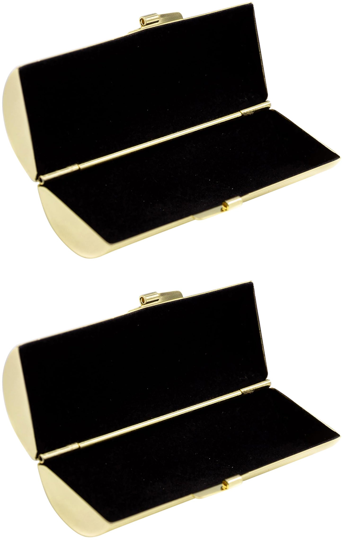 Stephanie Imports Set of 2 Capsule Shaped Lipstick Cases (Gold Ridges) Beauty & Personal Care Stephanie Imports