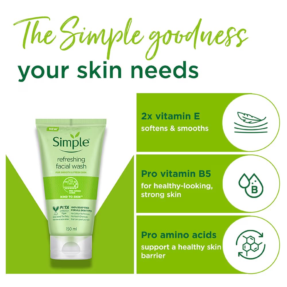 Simple Refreshing Facial Wash Gel, 5 Ounce Beauty & Personal Care Simple