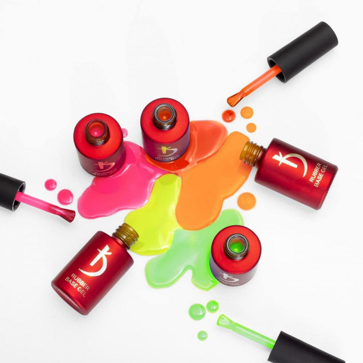 kodi professional Color Rubber Base Gel, NEON 01 | 7 ML | 0.24 oz | Stylish | bright |original |shades (NEON 02)