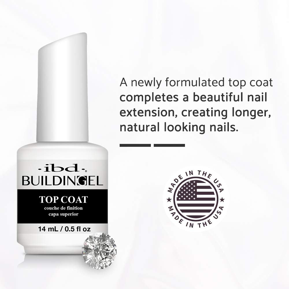 IBD Building Gel, Hard Gel Nail Extension, Soak-Off UV/LED Finish, Nail Strengthener Polish, Top Coat 0.5 fl oz Beauty & Personal Care IBD