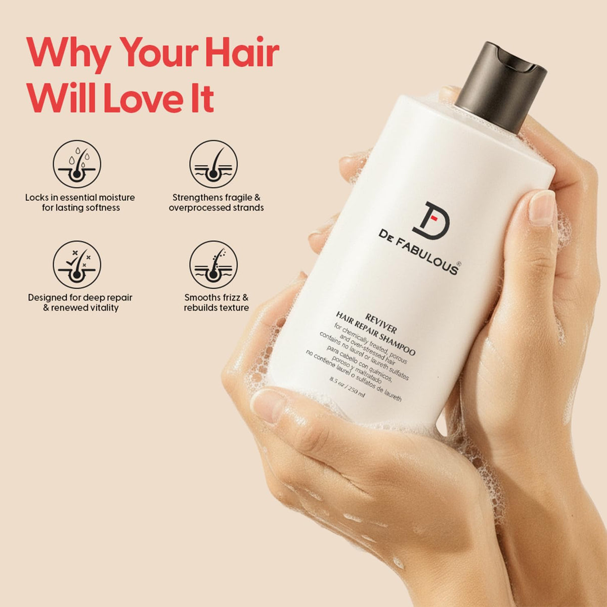 De Fabulous Reviver Hair Repair Shampoo Beauty & Personal Care De Fabulous