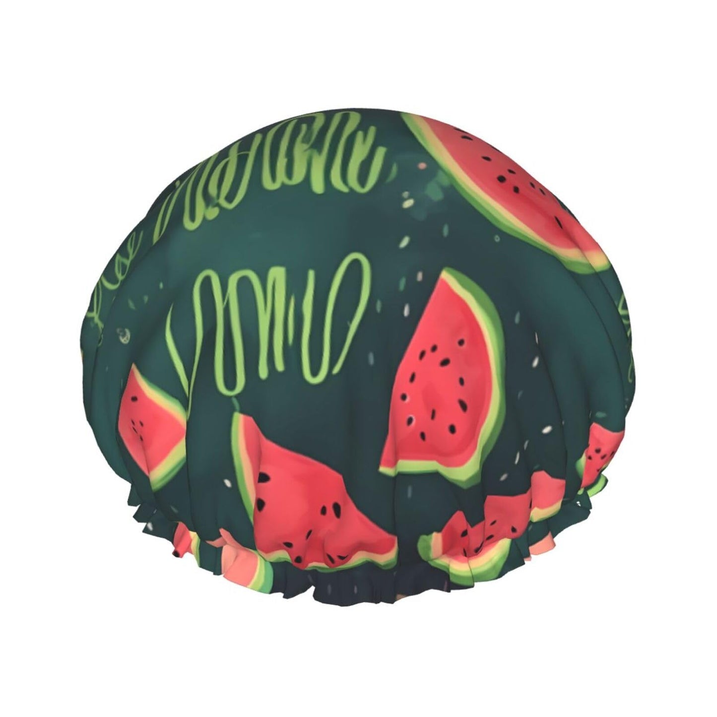 One in a Melon Shower Cap for Women Men Large Reusable Shower Bonnet Double-Layer Waterproof Bath Caps Elastic Band Hair Hat for All Hairstyles Beauty and Personal Care BWLHJKE