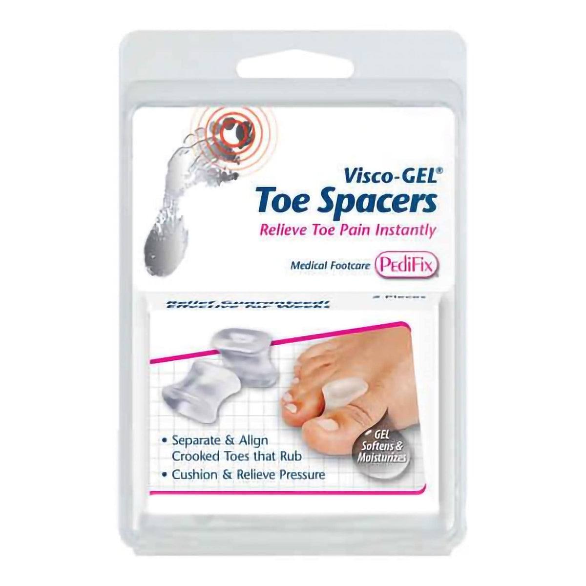 Pedifix Gel Smart Visco-gel Toe Spreaders - 1126 - Medium (4 Pack)